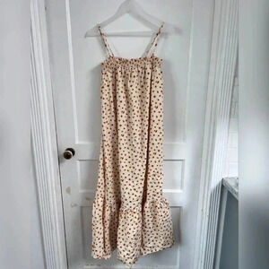WeWoreWhat Smocked COTTON POPLIN MIDI DRESS in Ditsy Daisies